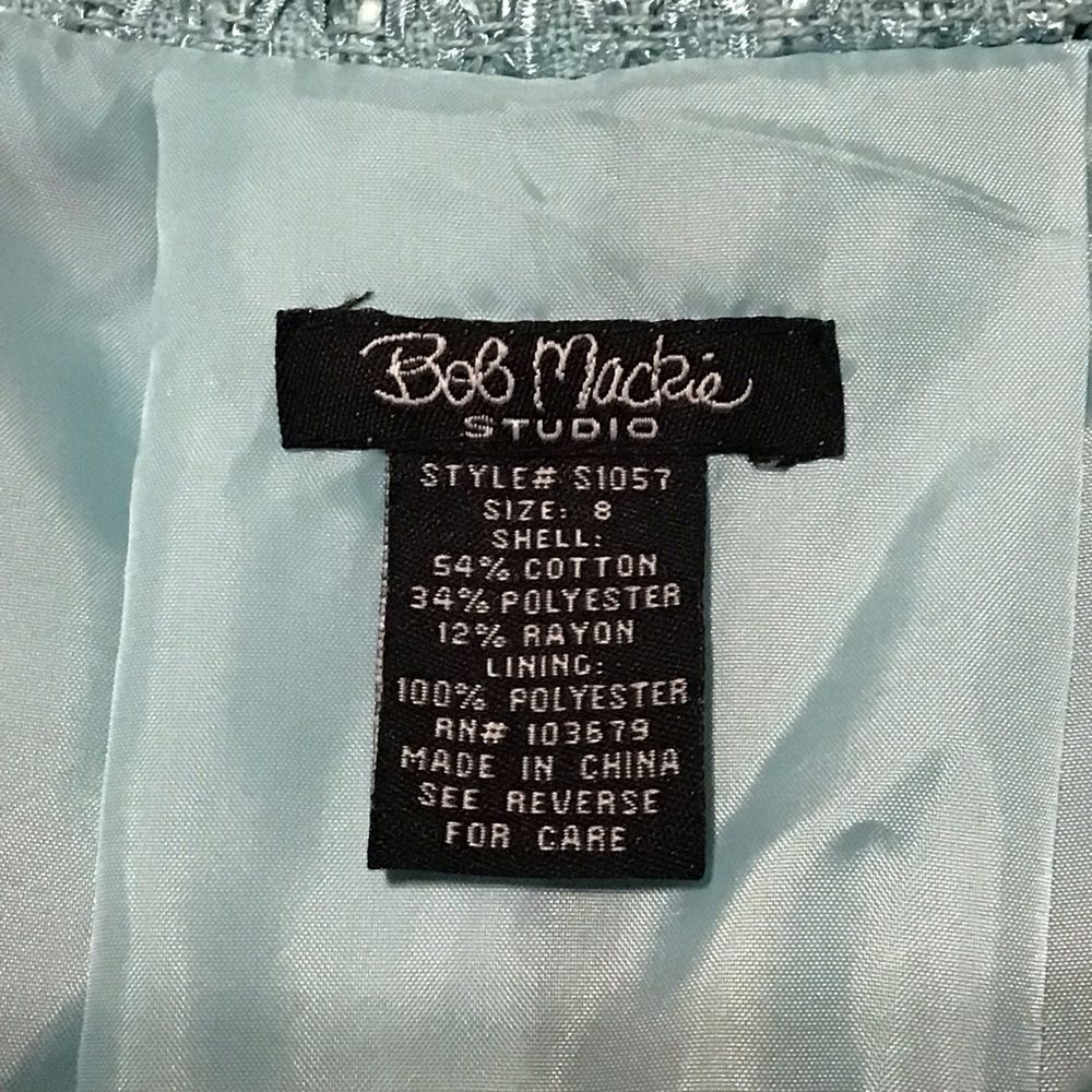 Bob Mackie Studio Powder Blue‎ Retro Swing Jacket 8 - Picture 9 of 10